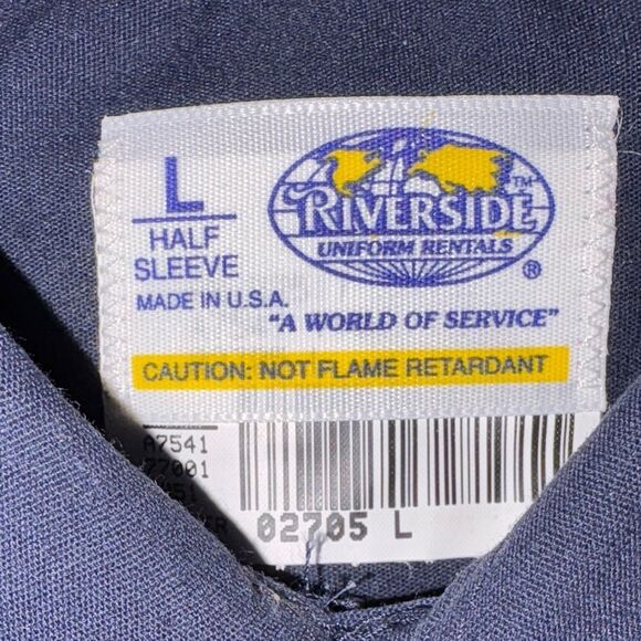 Navy Men's Button Down Shirt - Picture 2 of 8